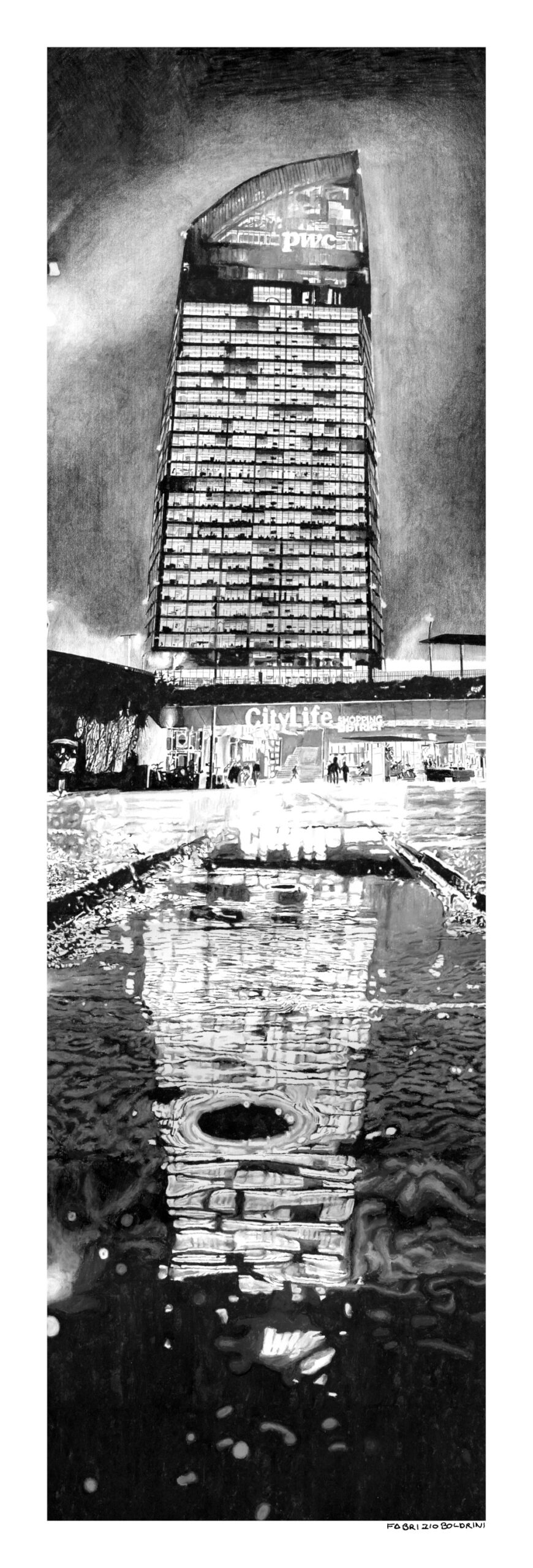 italy_milan_night_rain_reflexes_skayscraper_architecture_panorama